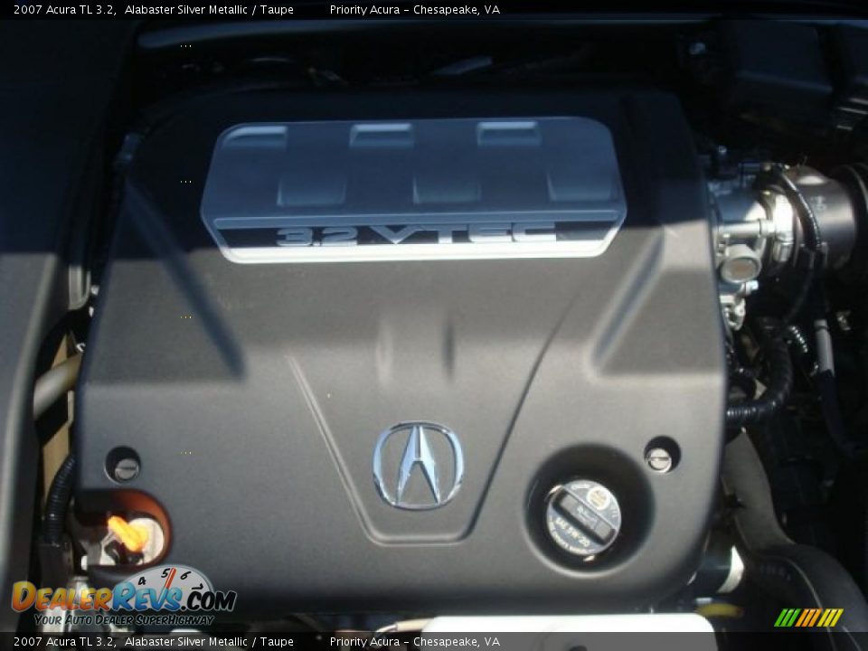 2007 Acura TL 3.2 Alabaster Silver Metallic / Taupe Photo #20