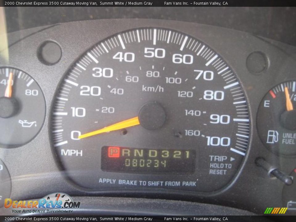 2000 Chevrolet Express 3500 Cutaway Moving Van Summit White / Medium Gray Photo #9