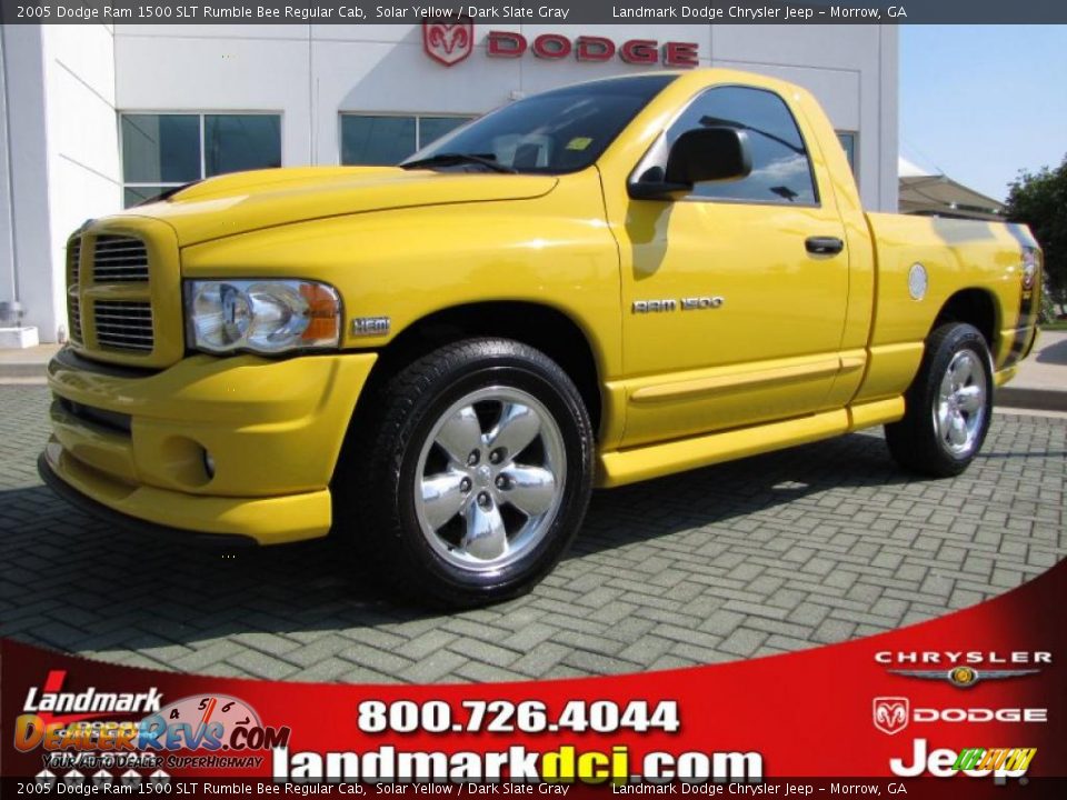 2005 Dodge Ram 1500 SLT Rumble Bee Regular Cab Solar Yellow / Dark Slate Gray Photo #1