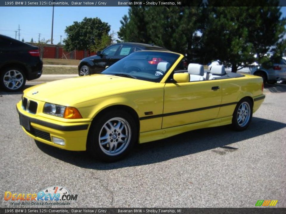 1995 BMW 3 Series 325i Convertible Dakar Yellow / Grey Photo #1