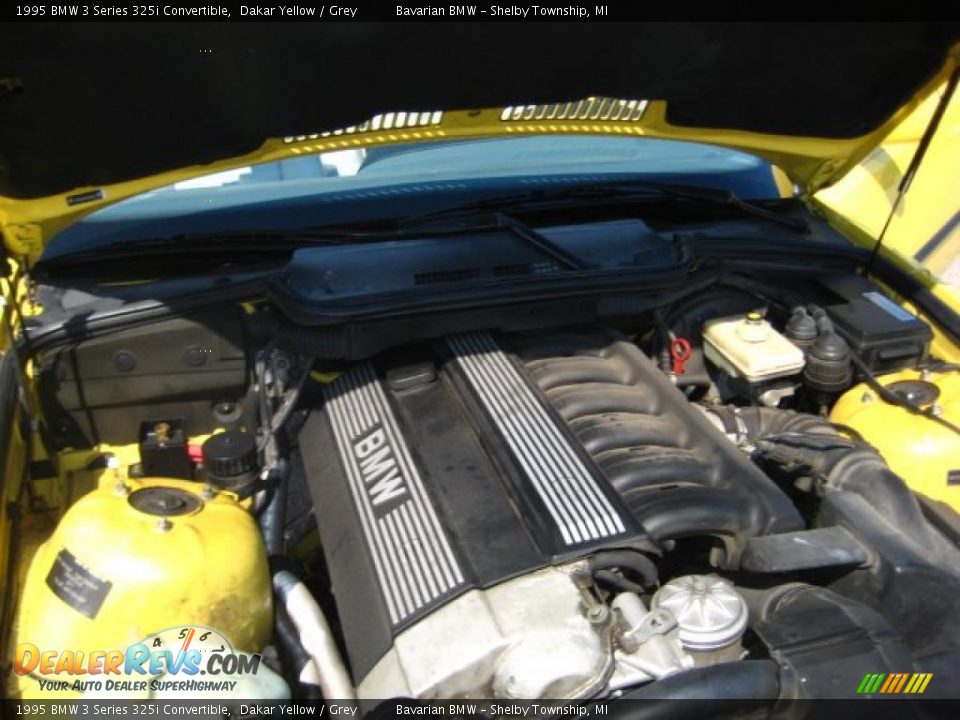 1995 BMW 3 Series 325i Convertible Dakar Yellow / Grey Photo #15