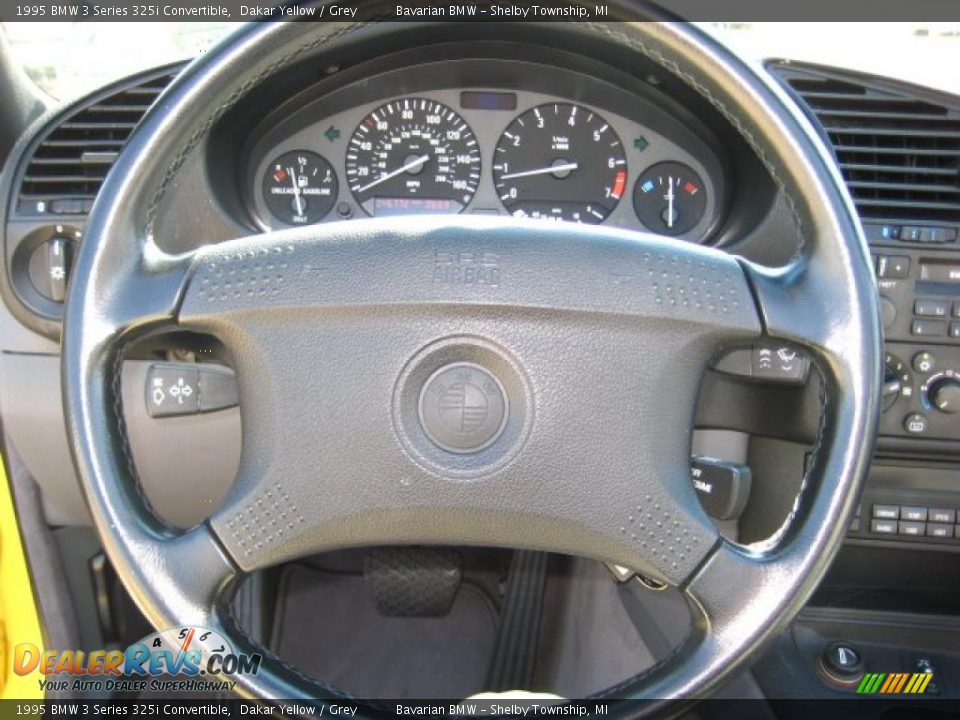 1995 BMW 3 Series 325i Convertible Dakar Yellow / Grey Photo #20