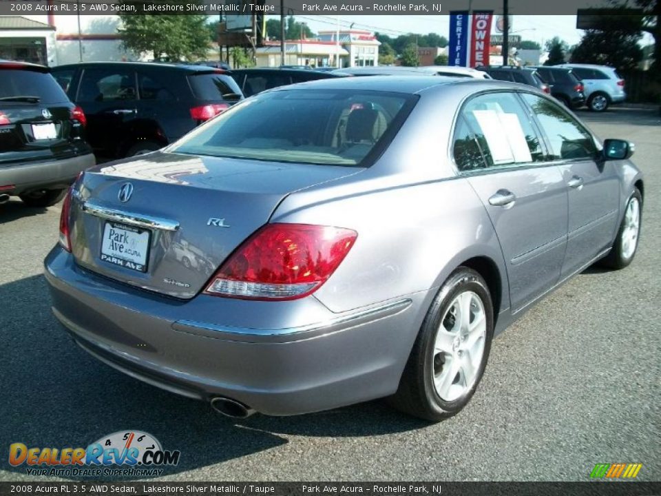 2008 Acura RL 3.5 AWD Sedan Lakeshore Silver Metallic / Taupe Photo #3