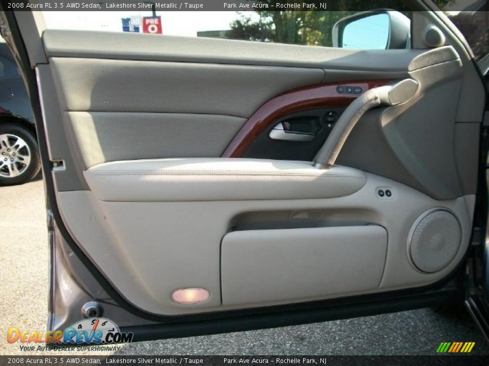 2008 Acura RL 3.5 AWD Sedan Lakeshore Silver Metallic / Taupe Photo #9