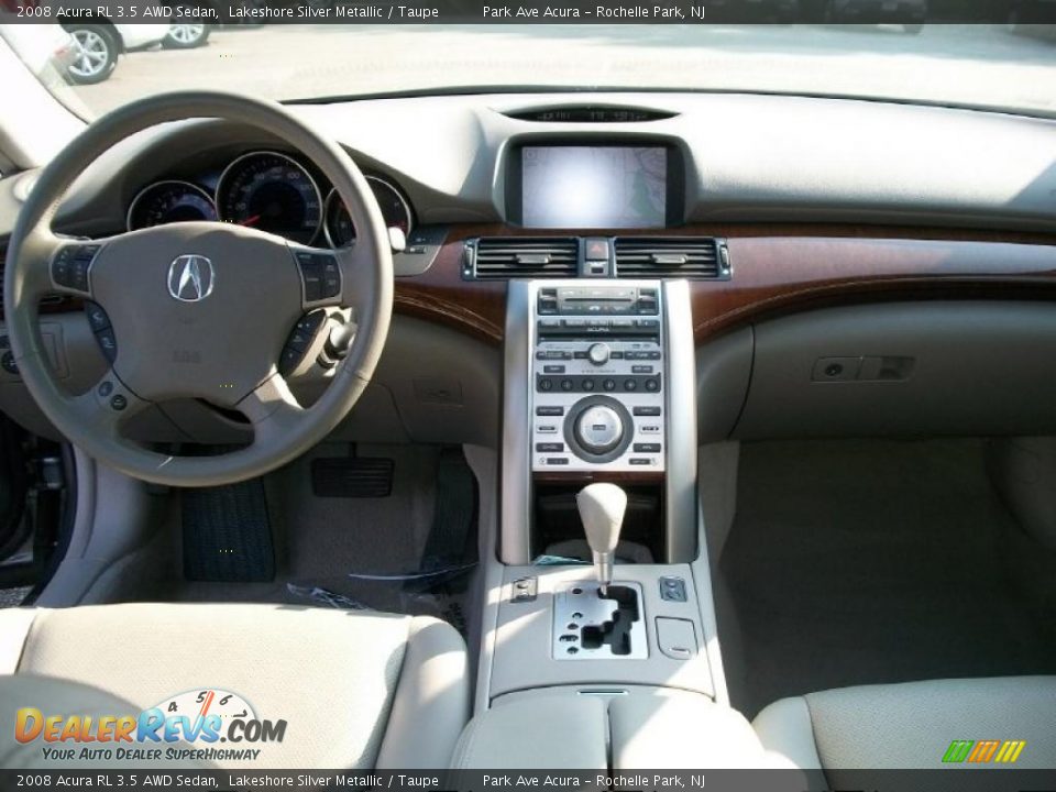 2008 Acura RL 3.5 AWD Sedan Lakeshore Silver Metallic / Taupe Photo #13