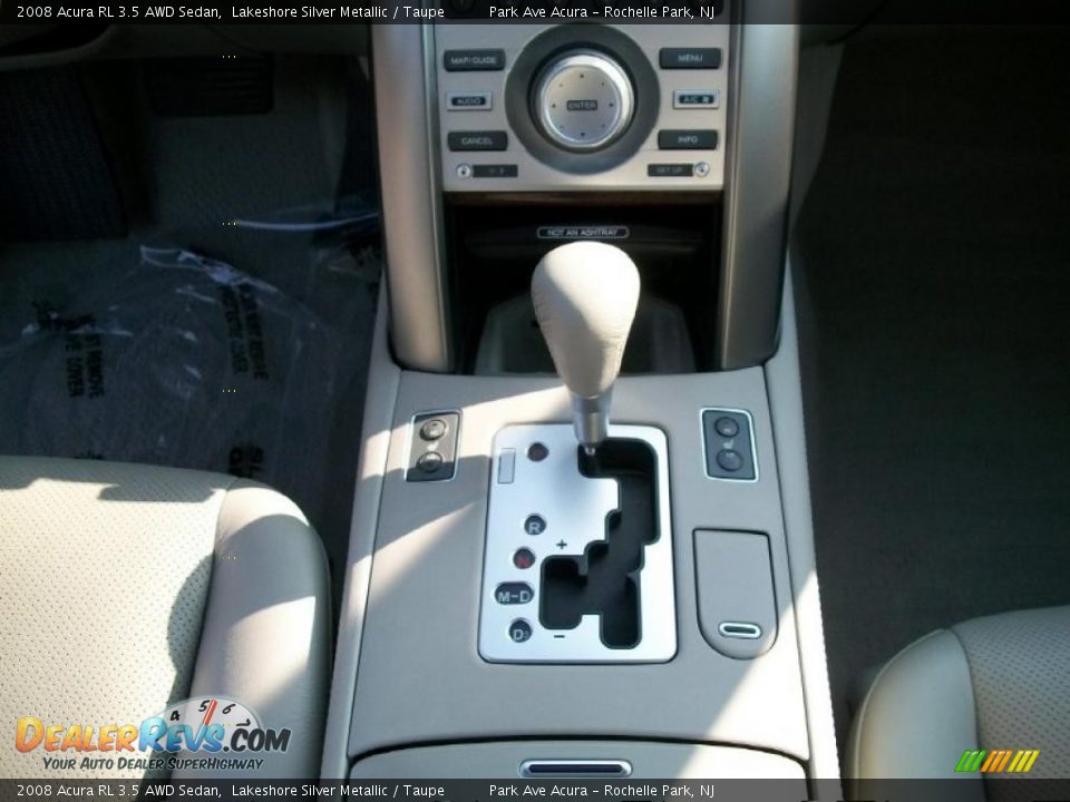 2008 Acura RL 3.5 AWD Sedan Lakeshore Silver Metallic / Taupe Photo #19