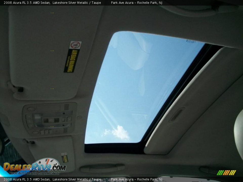2008 Acura RL 3.5 AWD Sedan Lakeshore Silver Metallic / Taupe Photo #20