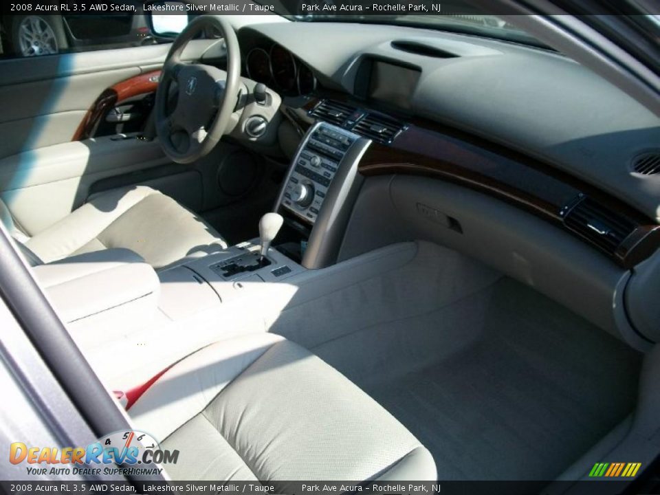 2008 Acura RL 3.5 AWD Sedan Lakeshore Silver Metallic / Taupe Photo #27