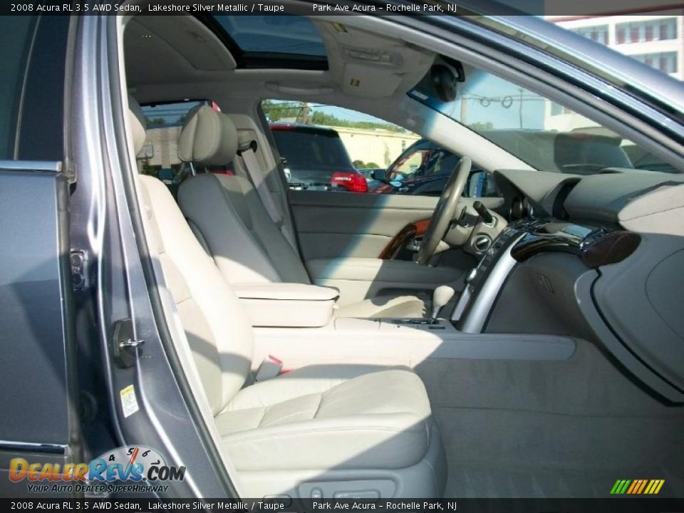 2008 Acura RL 3.5 AWD Sedan Lakeshore Silver Metallic / Taupe Photo #28