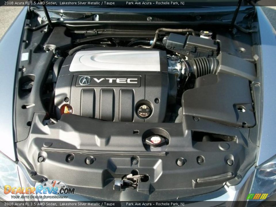 2008 Acura RL 3.5 AWD Sedan Lakeshore Silver Metallic / Taupe Photo #29