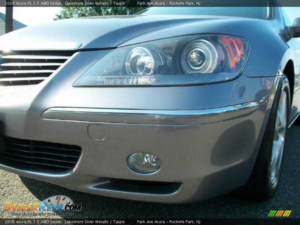 2008 Acura RL 3.5 AWD Sedan Lakeshore Silver Metallic / Taupe Photo #30
