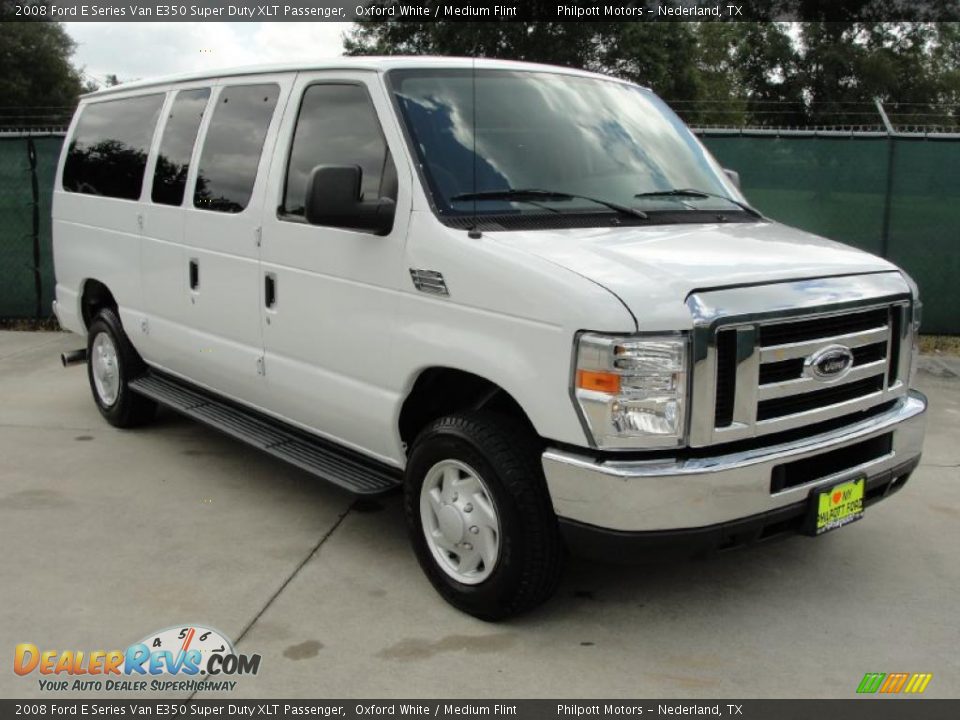 2008 Ford E Series Van E350 Super Duty XLT Passenger Oxford White / Medium Flint Photo #1