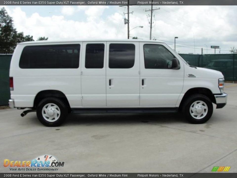 2008 Ford E Series Van E350 Super Duty XLT Passenger Oxford White / Medium Flint Photo #2