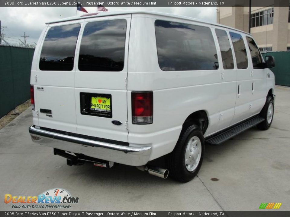 2008 Ford E Series Van E350 Super Duty XLT Passenger Oxford White / Medium Flint Photo #3