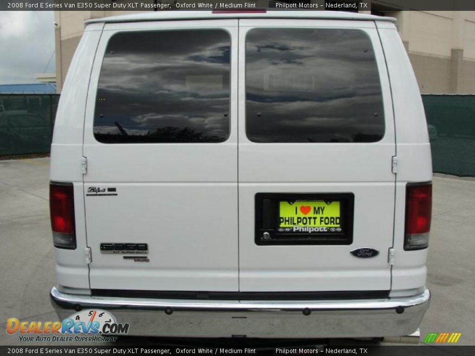 2008 Ford E Series Van E350 Super Duty XLT Passenger Oxford White / Medium Flint Photo #4