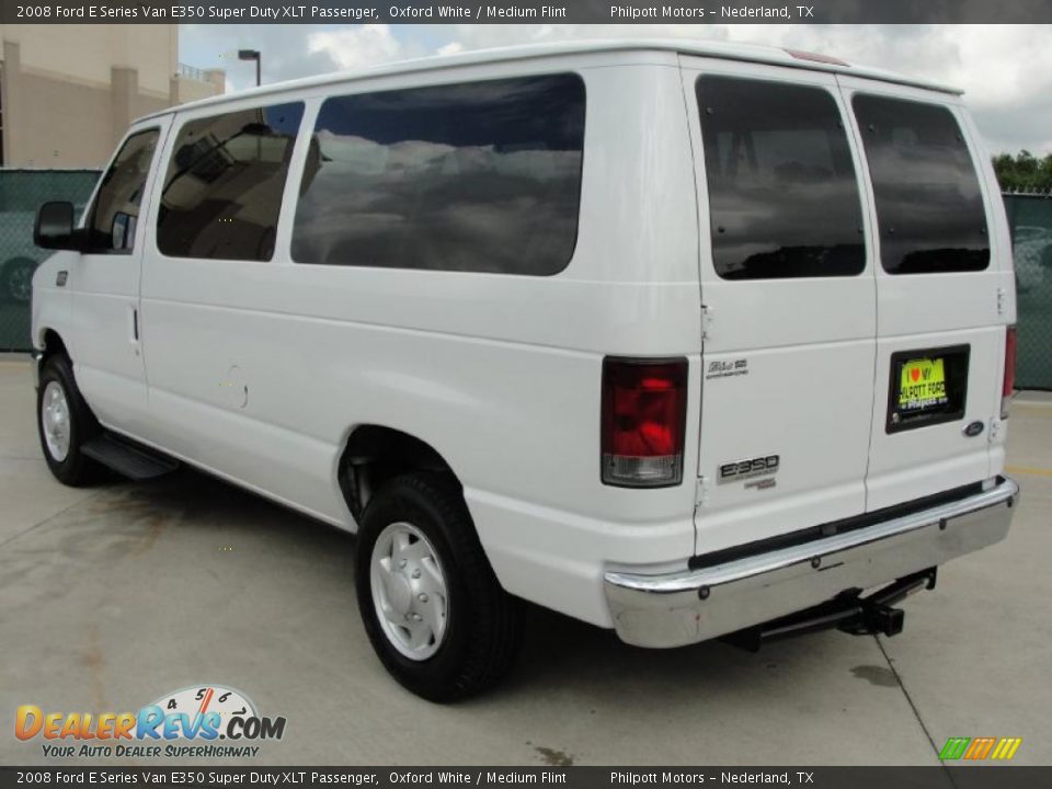 2008 Ford E Series Van E350 Super Duty XLT Passenger Oxford White / Medium Flint Photo #5