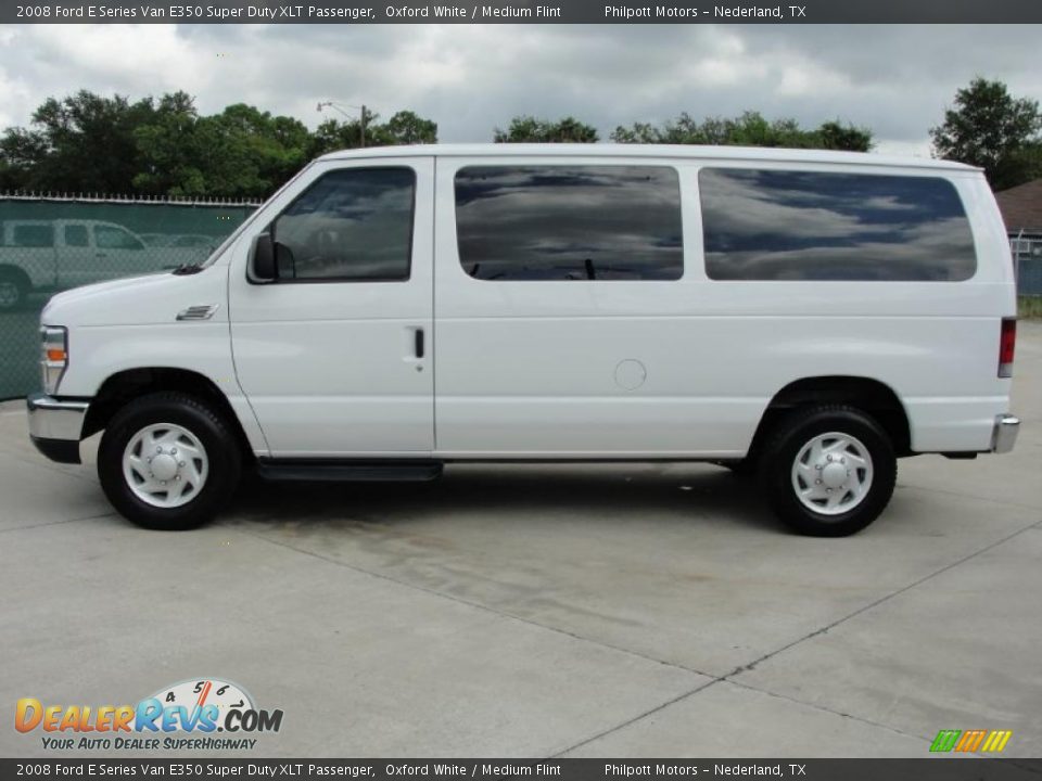 2008 Ford E Series Van E350 Super Duty XLT Passenger Oxford White / Medium Flint Photo #6