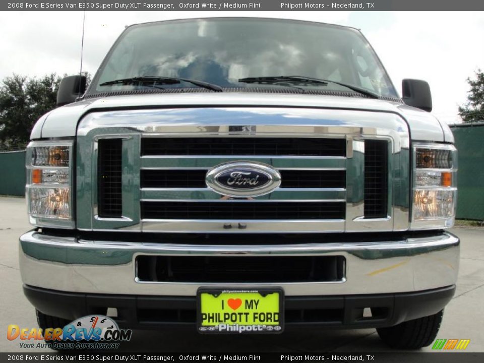 2008 Ford E Series Van E350 Super Duty XLT Passenger Oxford White / Medium Flint Photo #9