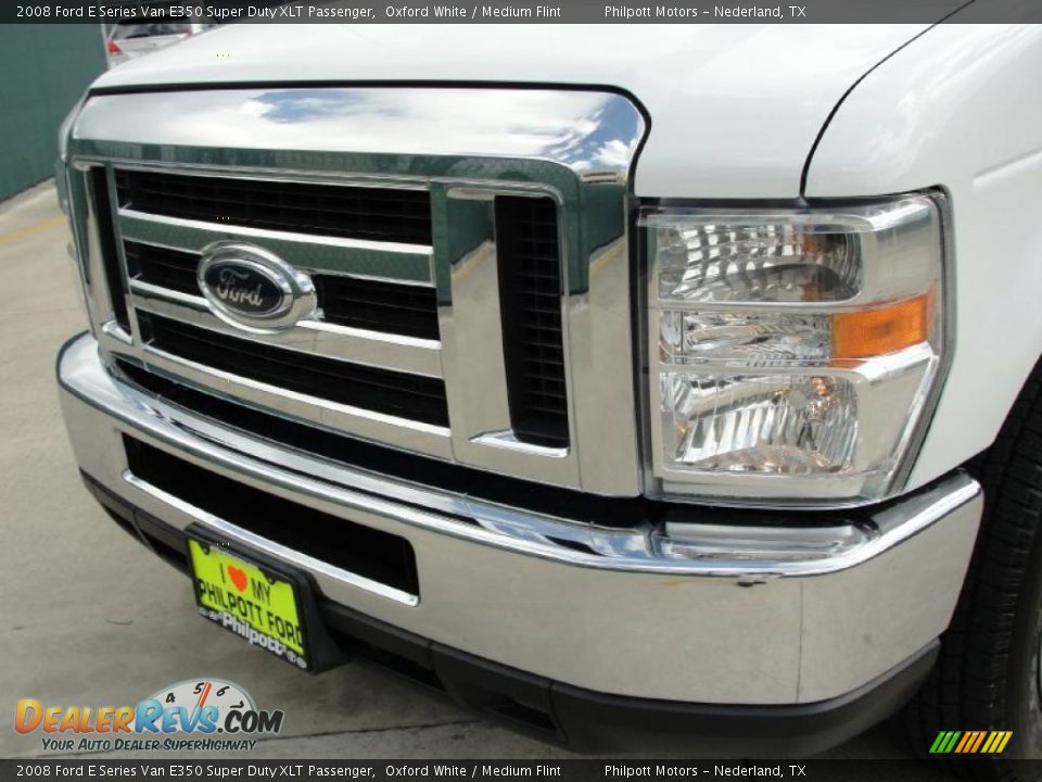2008 Ford E Series Van E350 Super Duty XLT Passenger Oxford White / Medium Flint Photo #11