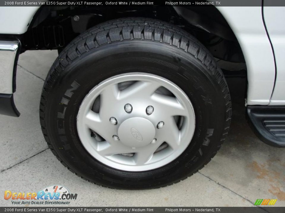 2008 Ford E Series Van E350 Super Duty XLT Passenger Oxford White / Medium Flint Photo #12