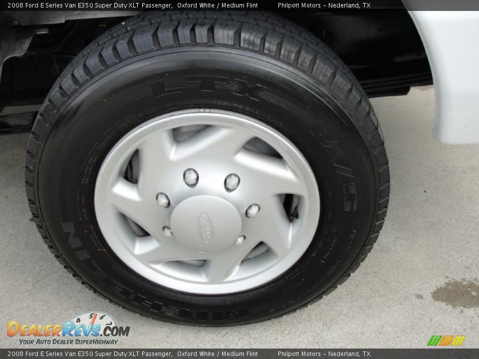 2008 Ford E Series Van E350 Super Duty XLT Passenger Oxford White / Medium Flint Photo #13