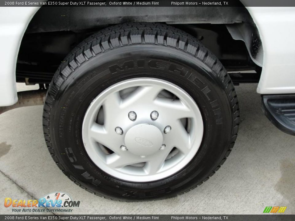 2008 Ford E Series Van E350 Super Duty XLT Passenger Oxford White / Medium Flint Photo #14