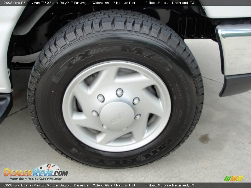 2008 Ford E Series Van E350 Super Duty XLT Passenger Oxford White / Medium Flint Photo #15