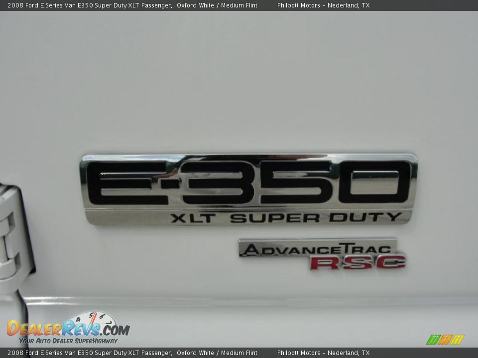 2008 Ford E Series Van E350 Super Duty XLT Passenger Oxford White / Medium Flint Photo #19