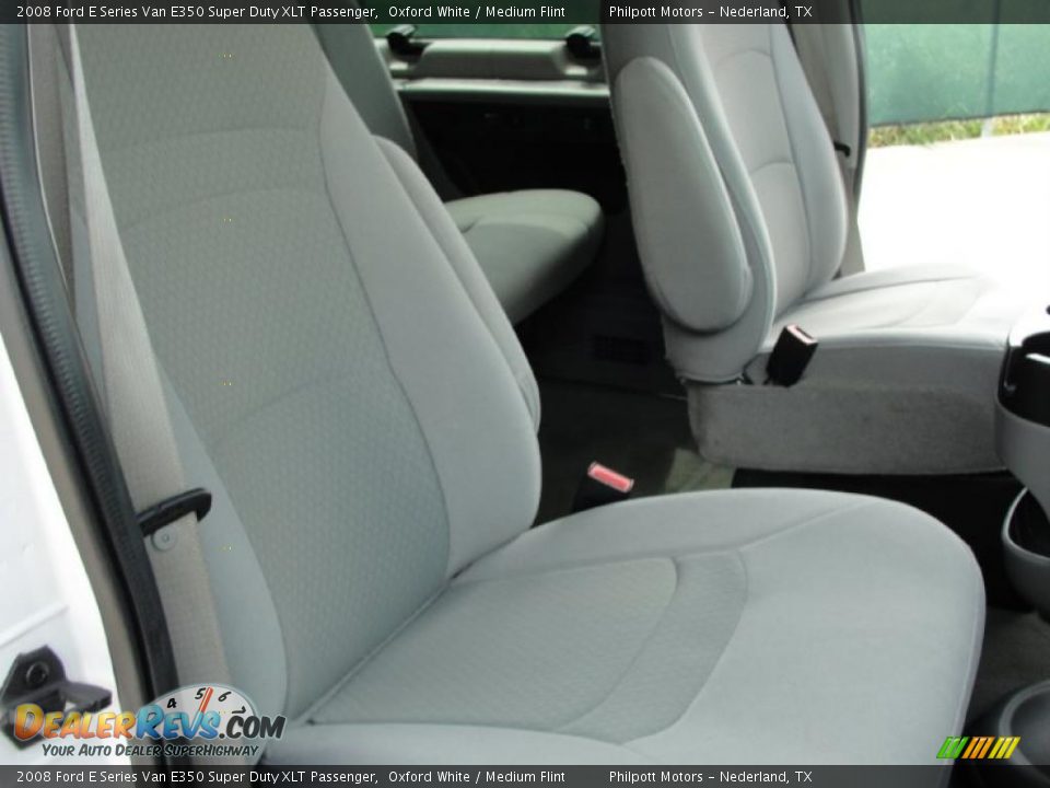 2008 Ford E Series Van E350 Super Duty XLT Passenger Oxford White / Medium Flint Photo #23