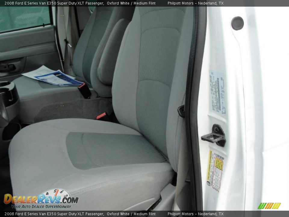2008 Ford E Series Van E350 Super Duty XLT Passenger Oxford White / Medium Flint Photo #31