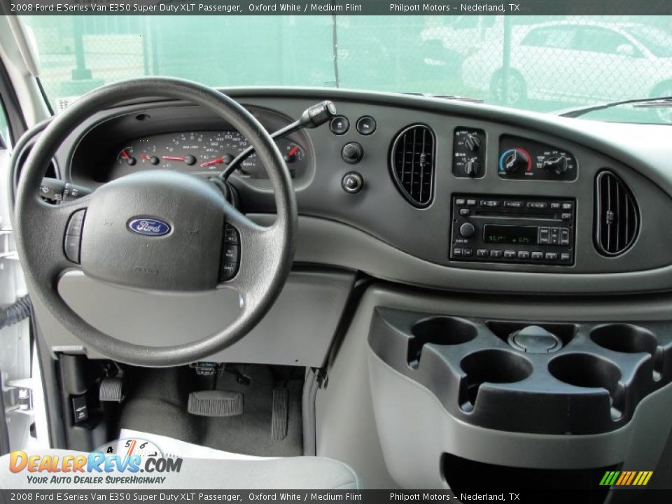 2008 Ford E Series Van E350 Super Duty XLT Passenger Oxford White / Medium Flint Photo #33
