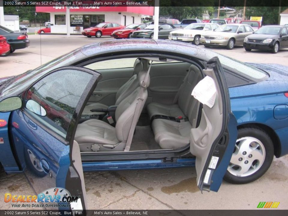 2002 Saturn S Series SC2 Coupe Blue / Tan Photo #4