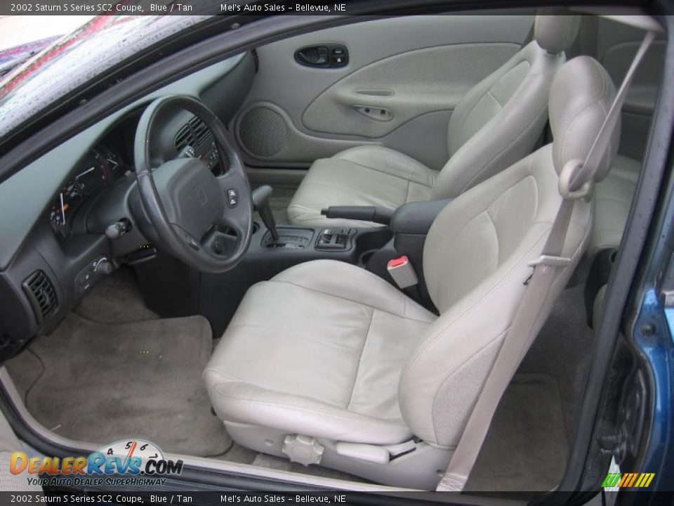 2002 Saturn S Series SC2 Coupe Blue / Tan Photo #7