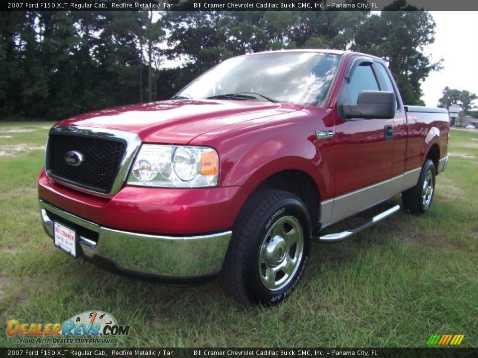 2007 Ford F150 XLT Regular Cab Redfire Metallic / Tan Photo #3