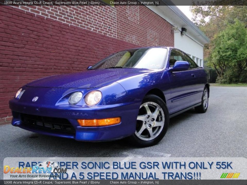 1998 Acura Integra GS-R Coupe Supersonic Blue Pearl / Ebony Photo #1