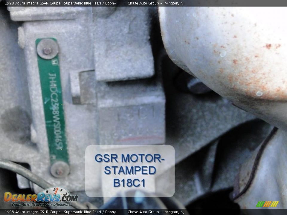 1998 Acura Integra GS-R Coupe Supersonic Blue Pearl / Ebony Photo #34