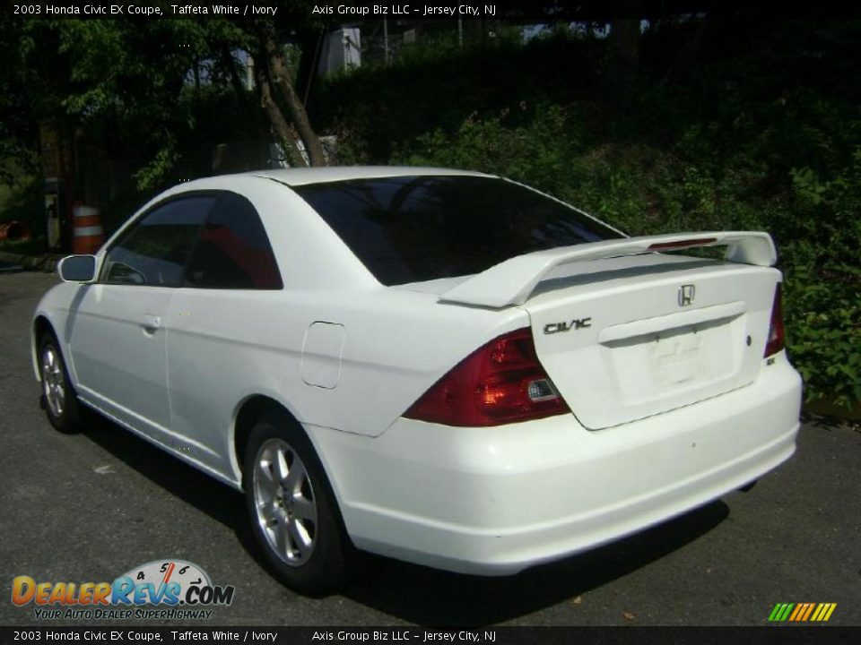 2003 Honda Civic EX Coupe Taffeta White / Ivory Photo #4