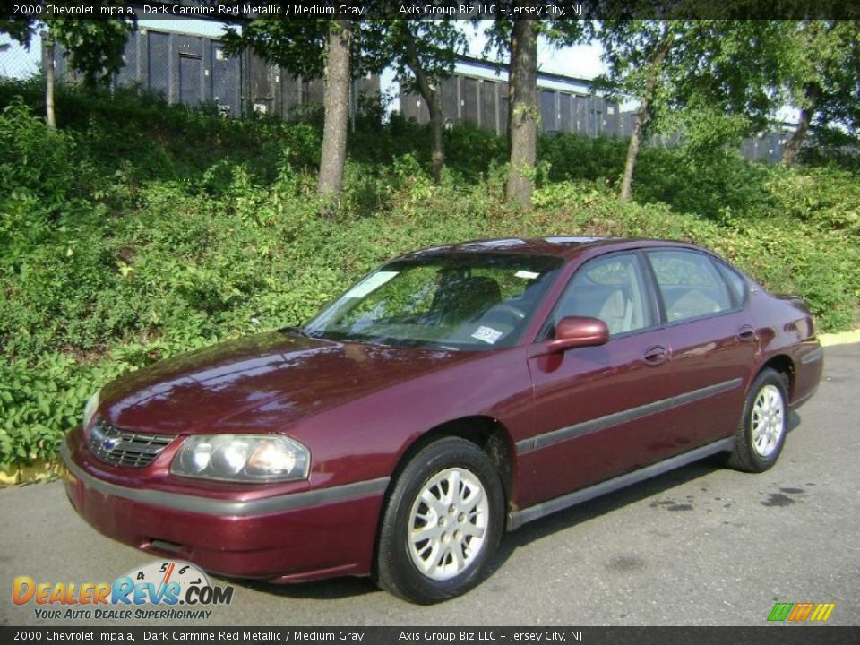2000 Chevrolet Impala Dark Carmine Red Metallic / Medium Gray Photo #1