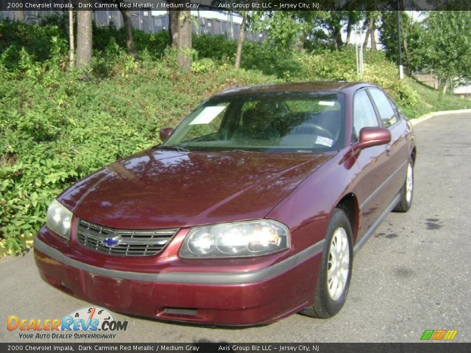 2000 Chevrolet Impala Dark Carmine Red Metallic / Medium Gray Photo #2