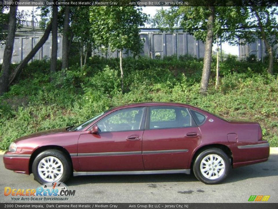 2000 Chevrolet Impala Dark Carmine Red Metallic / Medium Gray Photo #3