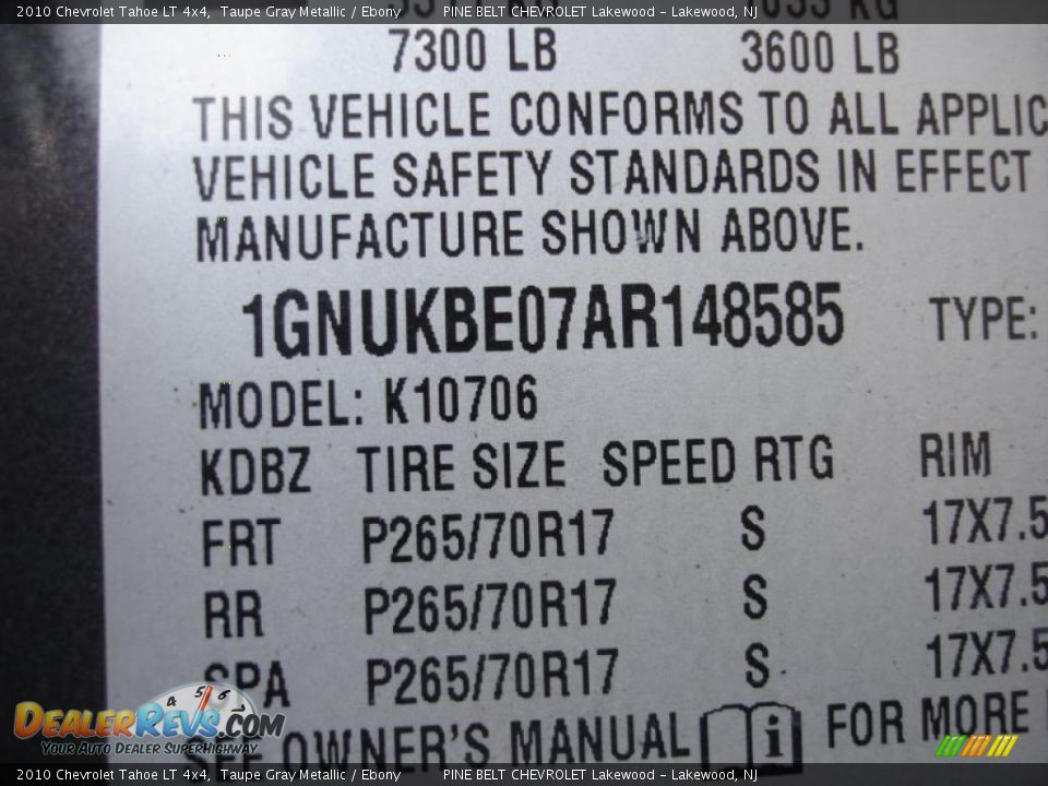 2010 Chevrolet Tahoe LT 4x4 Taupe Gray Metallic / Ebony Photo #15