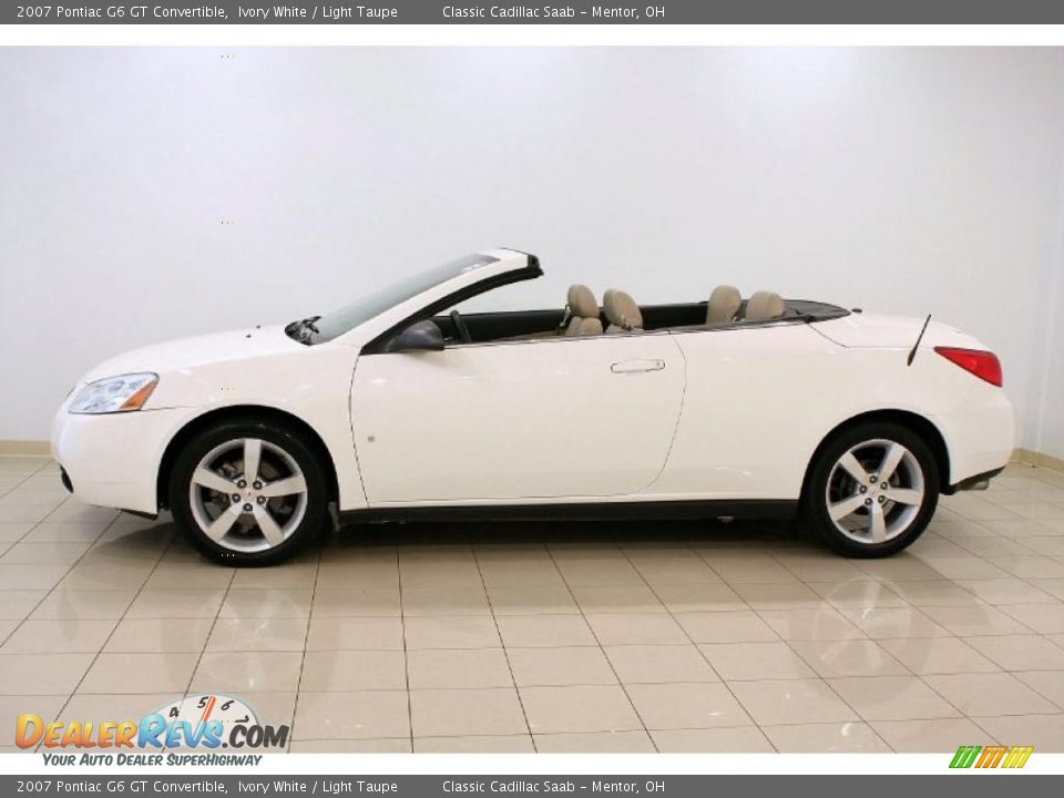 2007 Pontiac G6 GT Convertible Ivory White / Light Taupe Photo #4