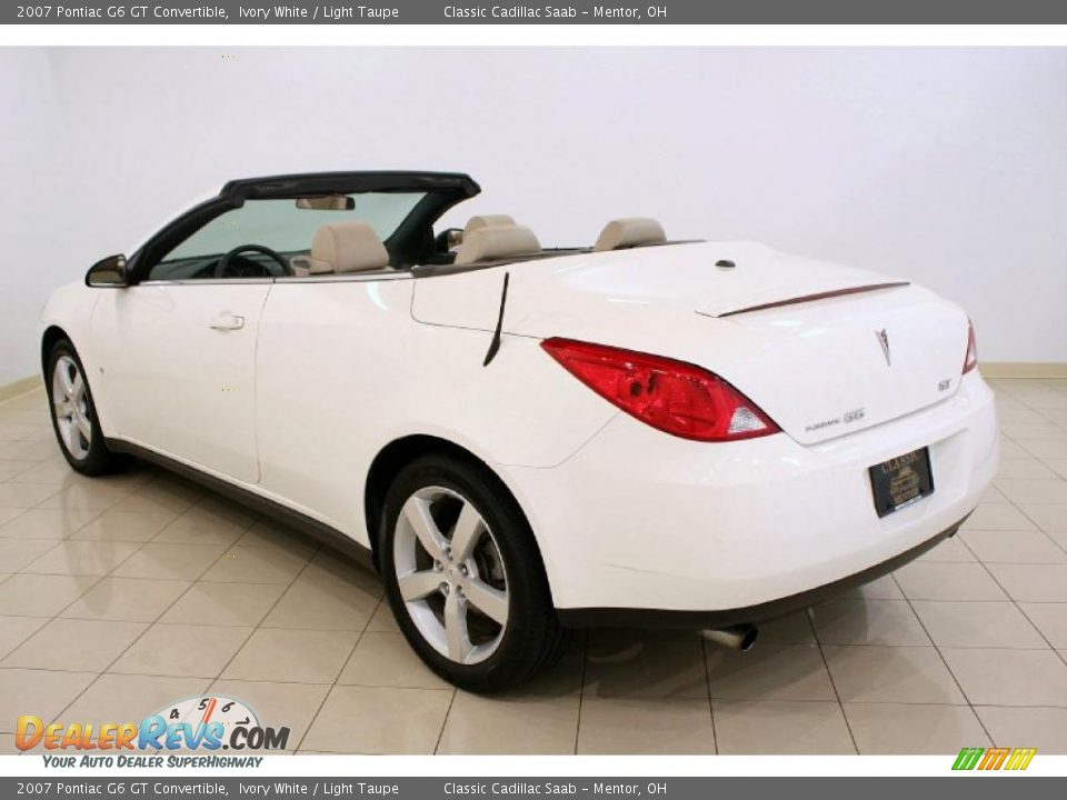 2007 Pontiac G6 GT Convertible Ivory White / Light Taupe Photo #5