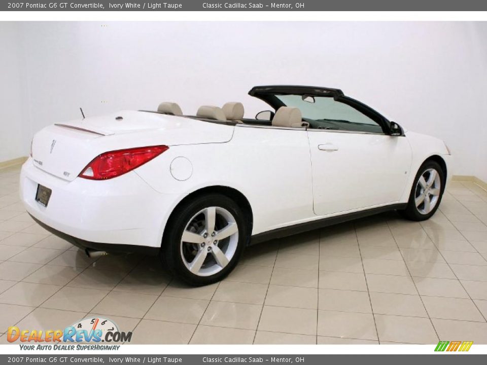 2007 Pontiac G6 GT Convertible Ivory White / Light Taupe Photo #7