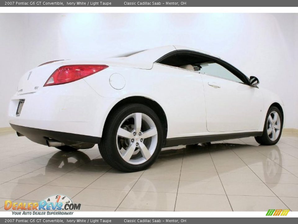 2007 Pontiac G6 GT Convertible Ivory White / Light Taupe Photo #8