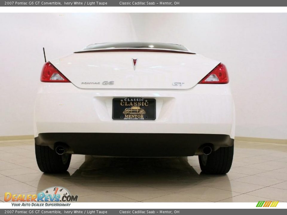 2007 Pontiac G6 GT Convertible Ivory White / Light Taupe Photo #9