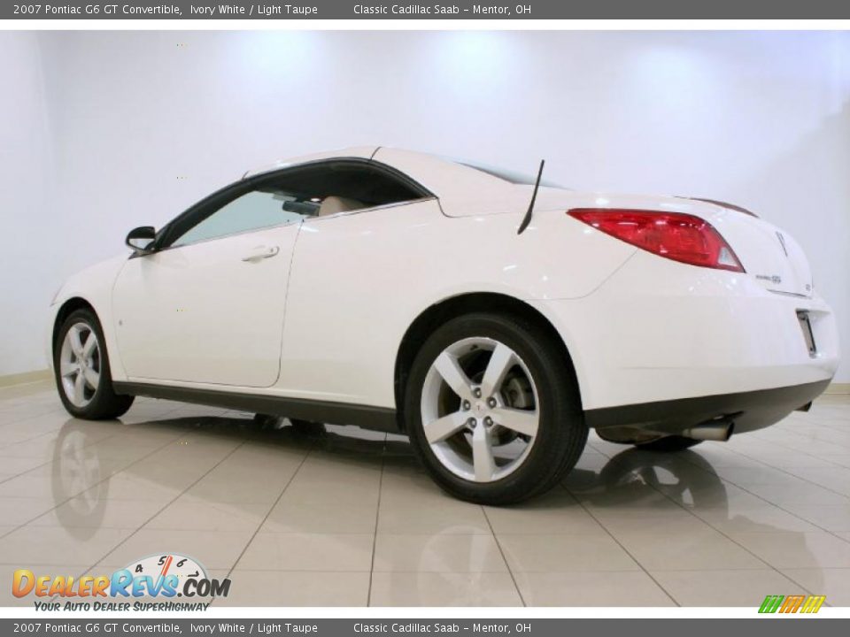 2007 Pontiac G6 GT Convertible Ivory White / Light Taupe Photo #10