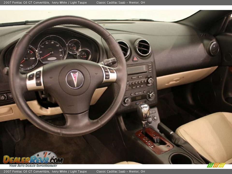 2007 Pontiac G6 GT Convertible Ivory White / Light Taupe Photo #14