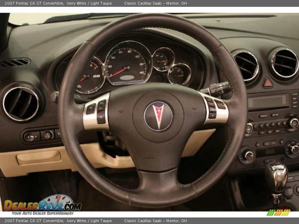 2007 Pontiac G6 GT Convertible Ivory White / Light Taupe Photo #15