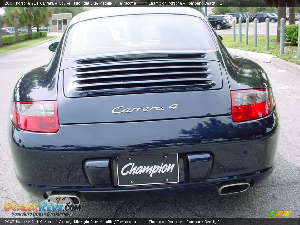 2007 Porsche 911 Carrera 4 Coupe Midnight Blue Metallic / Terracotta Photo #4